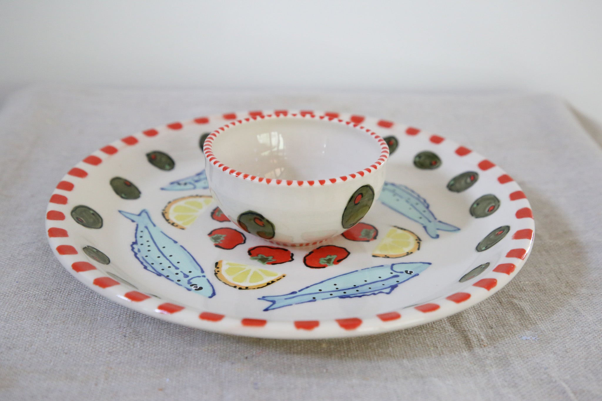 Antipasti Plate and Bowl set